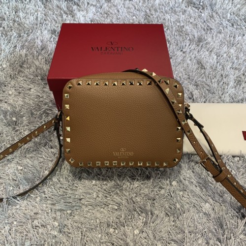 Valentino Womens Bags Camera Bag Luxury Fashion SMALL ROCKSTUD CALFSKIN CROSSBODY BAG with Original Box