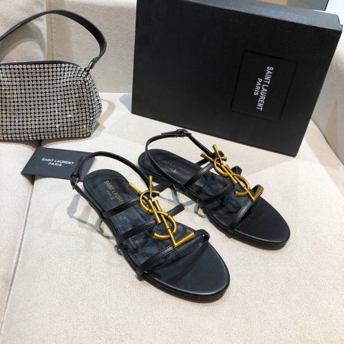 Saint Laurent YSL Womens Shoes Flat Sandals