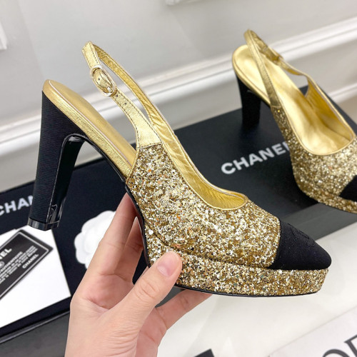 Chanel Womens Shoes Pumps Fashion Sandals Summer Design 9.5cm Heel Luxury Brand Design with Original Box