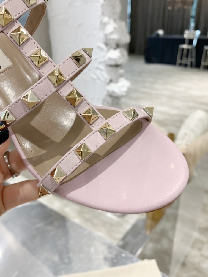 Valentino Women Shoes Mule Flip Flop Sandals ROMAN STUD SLIDE SANDAL IN QUILTED NAPPA with Original Box Luxury Brand