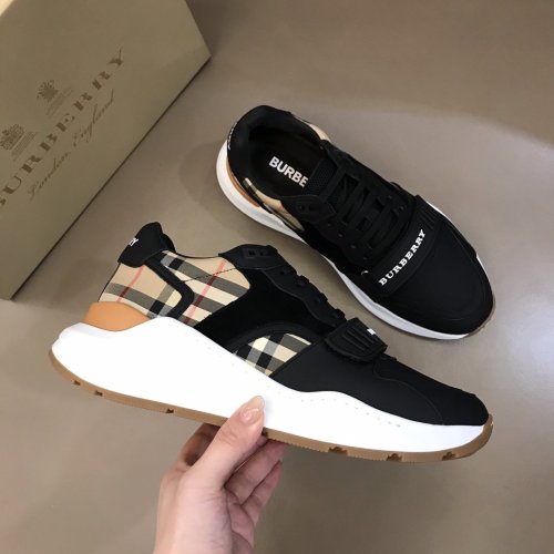 Burberry Womens Shoes Sneakers Fashion Type Luxury Brand Vintage Check Cotton Sneaker with Original Box