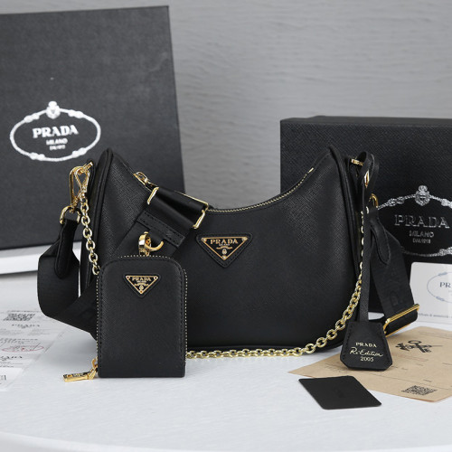 Prada Men Womens Shoulder Bags with Original Box 1BH204_NZV_F0632_V_V2M Luxury Brand Prada Re-Edition 2005 Saffiano leather bag