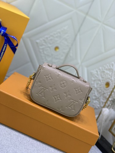 Louis Vuitton Womens Bags Shoulder Messenger Bag Luxury Brand MICRO MÉTIS leather M81390 with Original Box Monogram Empreinte embossed supple grained cowhide leather
