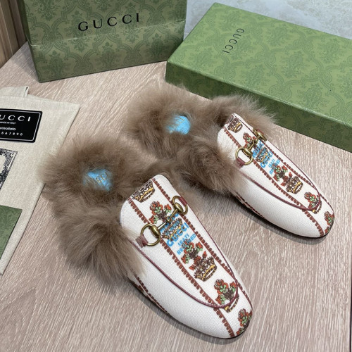 Gucci Womens Shoes Casual Loafers Design Luxury Brand Leather Princetown with Original Box