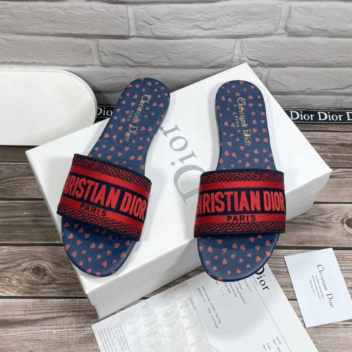 Dior Women Shoes Mule DWAY SLIDE Luxury Brand Womens Sandals Slippers with Original Box