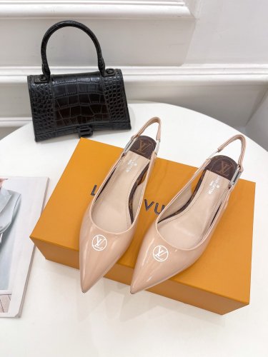 Louis Vuitton Womens Shoes Pumps Sandals Leather Design Luxury Brand Fashion Sandals with Original Box