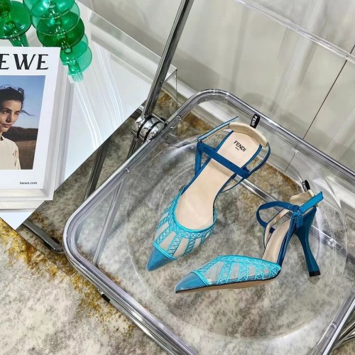 Fendi Womens Shoes Pump High Heels 9.5cm COLIBRI LITE SLINGBACKS
