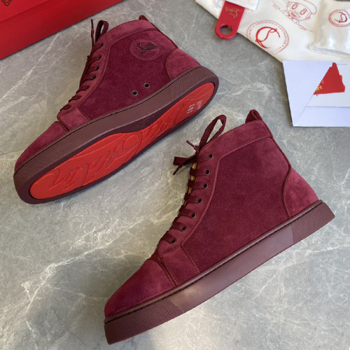 Christian Louboutin Mens Shoes Luxury Brand Red Bottom Design Louis Junior Spikes Flat with Original Box CL sneakers