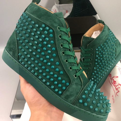 Christian Louboutin Mens Shoes Luxury Brand Red Bottom Design Louis Junior Spikes Flat with Original Box CL sneakers