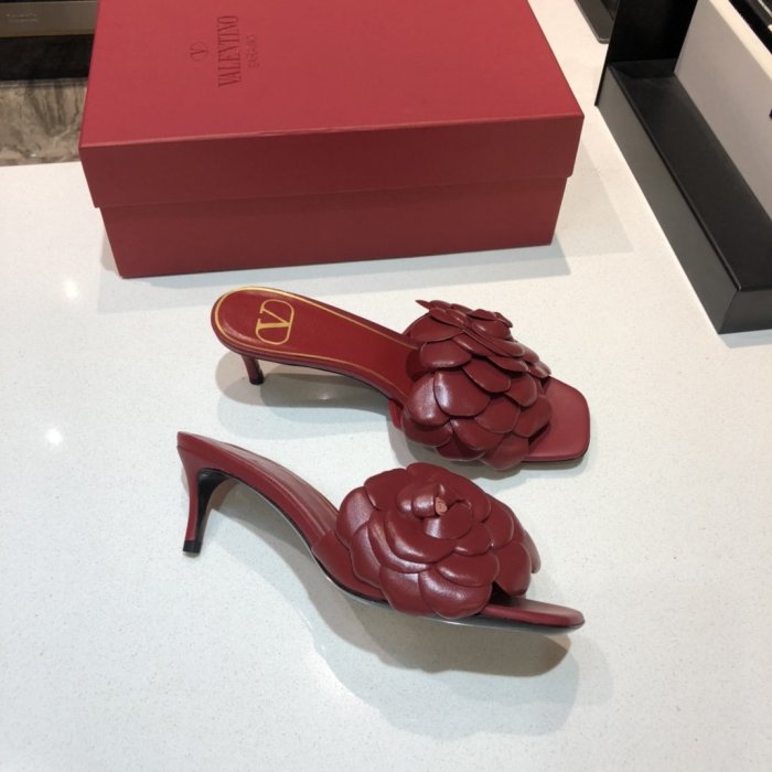 Valentino Womens Shoes VALENTINO GARAVANI ATELIER SHOES 03 ROSE EDITION SLIDE SANDAL 55MM