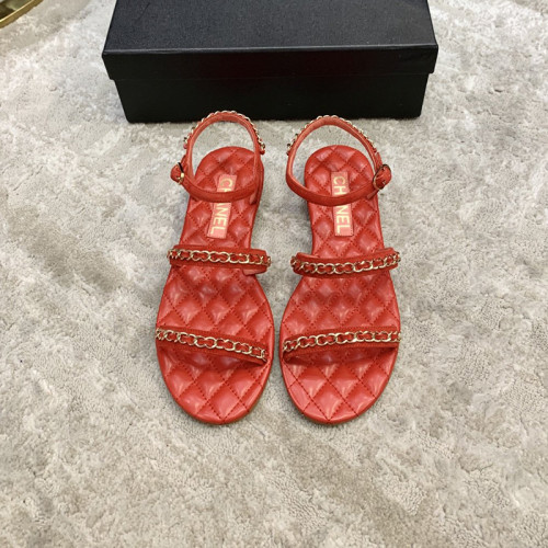 Chanel Womens Shoes Sandals Suede Calfskin G36934 X56048 0K150