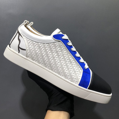 Christian Louboutin Mens Shoes Luxury Brand Red Bottom Design Louis Junior Spikes Flat with Original Box CL sneakers