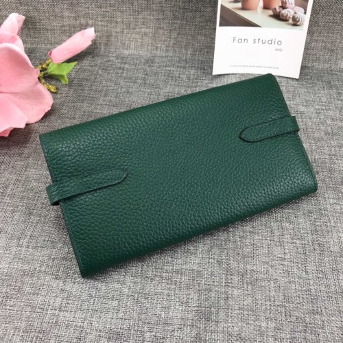 Hermes Womens Mens Wallets Purse Kelly Bag Clutch Leather Design Coin Bag with Original Box