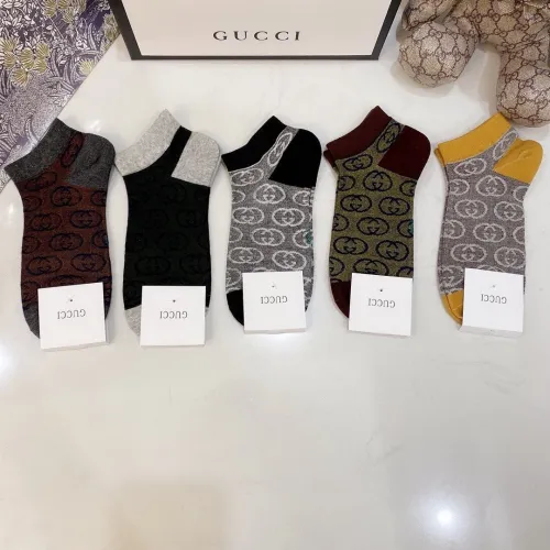Gucci Socks 5 Pairs with Original Box Luxury Brand Breathable Gucci Sock