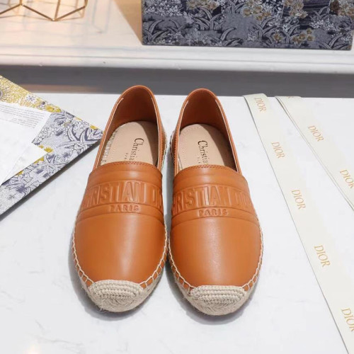 Dior Women Shoes Luxury Brand Design Dior Espadrille Nude Mesh Embroidery Womens Shoes with Original Box