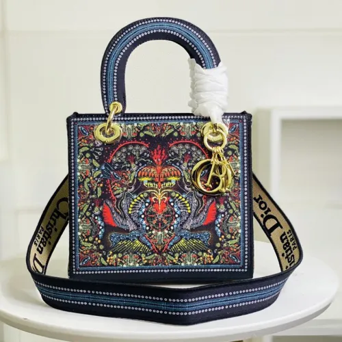 Dior Womens Bags Handbags Luxury Fashion MEDIUM LADY D-LITE BAG with Original Box