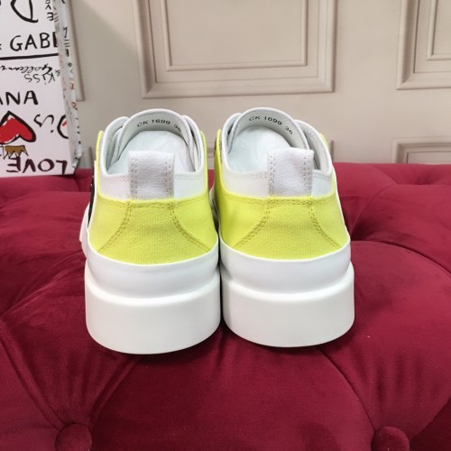 Dolce&Gabbana Womens Shoes Sneakers Fashion Type Luxury Brand Two-tone canvas Portofino Light Low-top sneakers with DG logo with Original Box