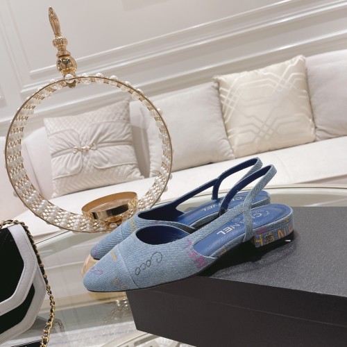Chanel Womens Shoes Sandals Slingbacks Luxury Brand Design with Original Box Women Slippers Slingback 2cm Heel