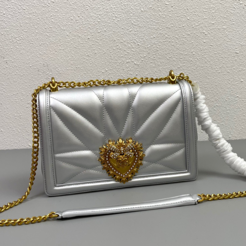 Dolce&Gabbana Womens Bags Handbags Large Devotion bag in quilted nappa leather Luxury Brand