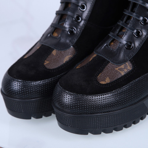 Louis Vuitton Women Shoes Boots Luxury Brand Fashion Ankle Boots LAUREATE PLATFORM DESERT BOOT