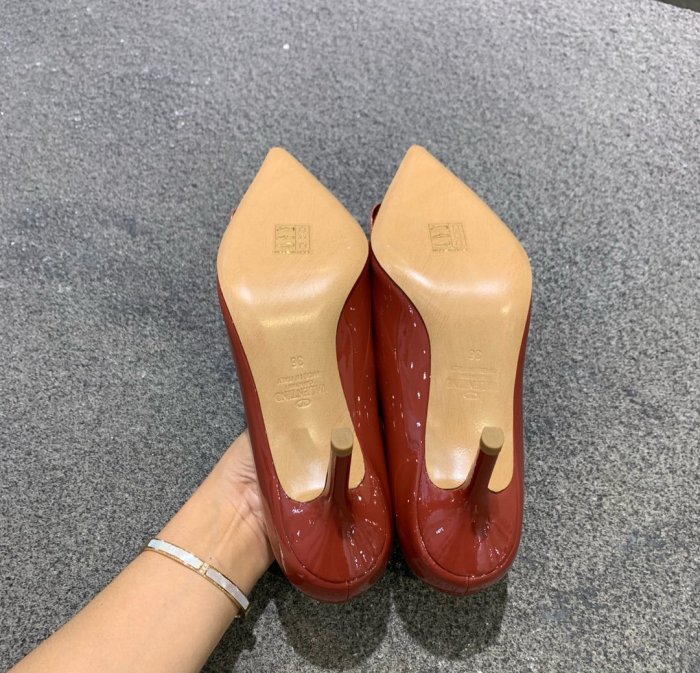 Valentino Women Shoes Mule Flip Flop Sandals VLOGO SIGNATURE CALFSKIN PUMP 80MM Luxury Brand with Original Box