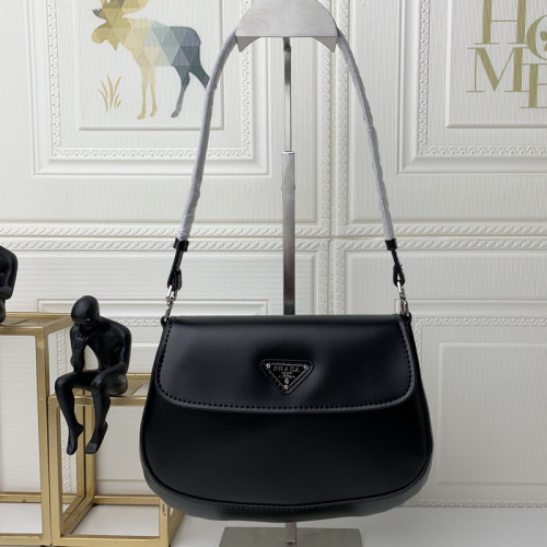 Prada Men Womens Shoulder Bags with Original Box 1BD311_ZO6_F0002_V_OOO Luxury Brand Prada Cleo brushed leather shoulder bag with flap