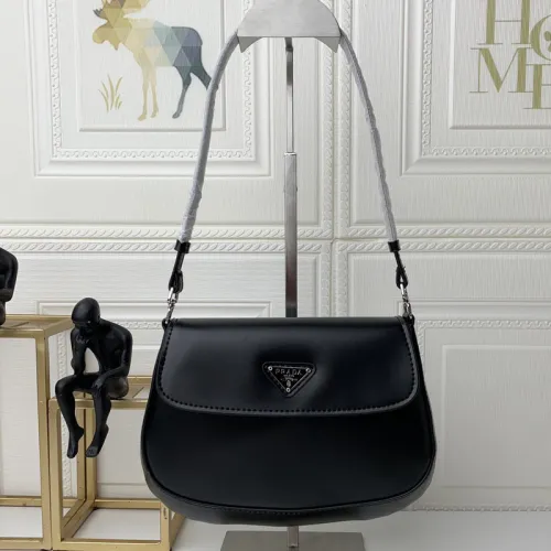 Prada Men Womens Shoulder Bags with Original Box 1BD311_ZO6_F0002_V_OOO Luxury Brand Prada Cleo brushed leather shoulder bag with flap