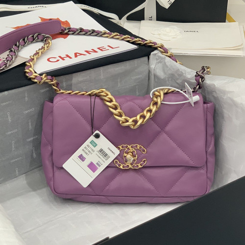 Chanel Womens Bags Shoulder Messenger Bags Chanel 19 Flap Bag Luxury Brand with Original Box