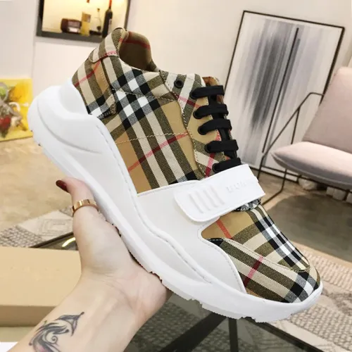 Burberry Mens Shoes Sneakers Fashion Type Luxury Brand Vintage Check Cotton Sneaker with Original Box