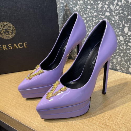 Versace Brand Womens Sandals Shoes Pumps Leather Big Size LA MEDUSA LEATHER PUMPS Design Luxury Brand Sandals for Women