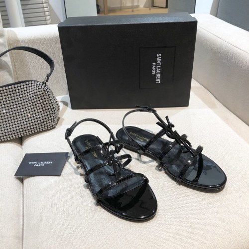 Saint Laurent YSL Womens Shoes Flat Sandals