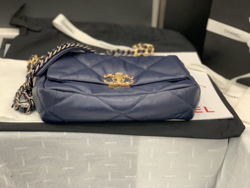 Chanel Womens Bags Shoulder Messenger Bags Chanel 19 Flap Bag Luxury Brand with Original Box