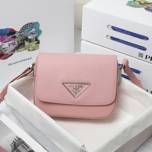 Prada Womens Bag Saffiano Leather Prada Ldentity Shoulder Bag