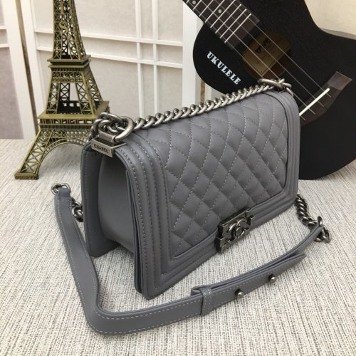 Chanel Womens Bags Crossbody Bag Boy Chanel Handbag Calfskin & Ruthenium-Finish Metal