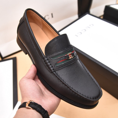 Gucci Mens Shoes Leather Design Luxury Brand Business Dress Shoes for Men with Original Box
