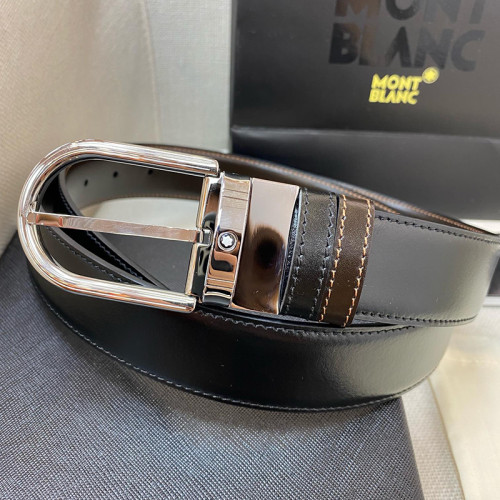 Montblanc Mens Leather Belts Luxury Brand Design Fashion Type with Original Box