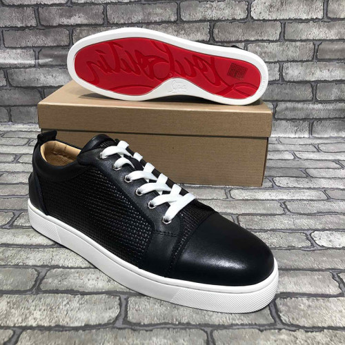 Christian Louboutin Mens Shoes Luxury Brand Red Bottom Design Louis Junior Spikes Flat with Original Box CL sneakers