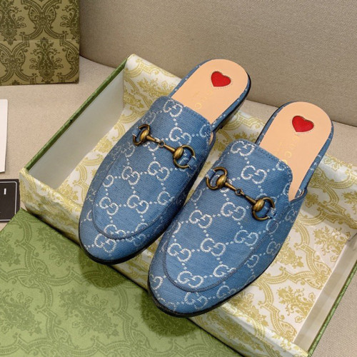 Gucci Womens Shoes Slippers Slides Casual Design Luxury Brand Leather Princetown leather slipper with Original Box