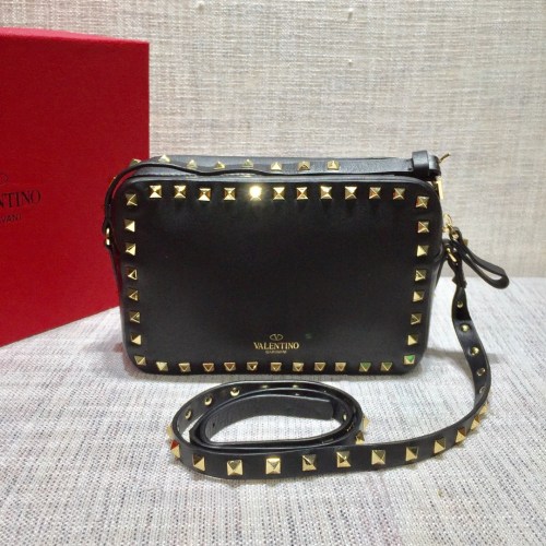 Valentino Womens Bags Camera Bag Luxury Fashion SMALL ROCKSTUD CALFSKIN CROSSBODY BAG ZW2B0809BOL0NO with Original Box