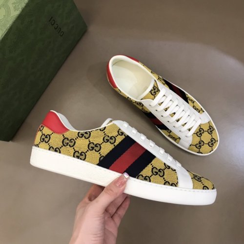Gucci Womens Shoes Fashion Sneakers Lace-Up Luxury Brand Women's Ace Embroidered Sneaker with Original Box