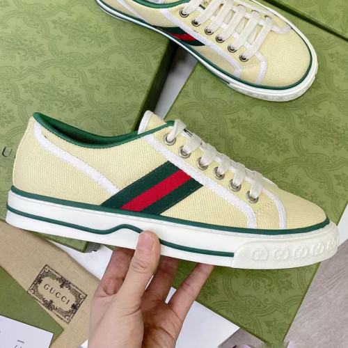 Gucci Mens Shoes Sneakers Luxury Brand men's Gucci Tennis 1977 sneaker ‎606110 GZO30 9361 with Original Box