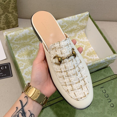 Gucci Womens Shoes Slippers Slides Casual Design Luxury Brand Leather Princetown leather slipper with Original Box
