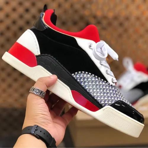 Christian Louboutin Mens Shoes Luxury Brand Red Bottom Design Louis Junior Spikes Flat