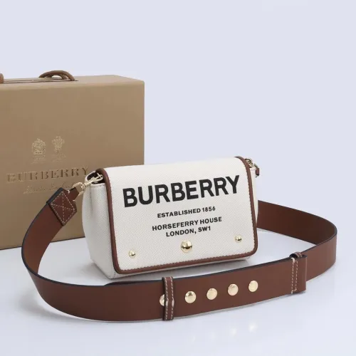 Burberry Womens Bag Small Horseferry Print Cotton Canvas Crossbody Bag
