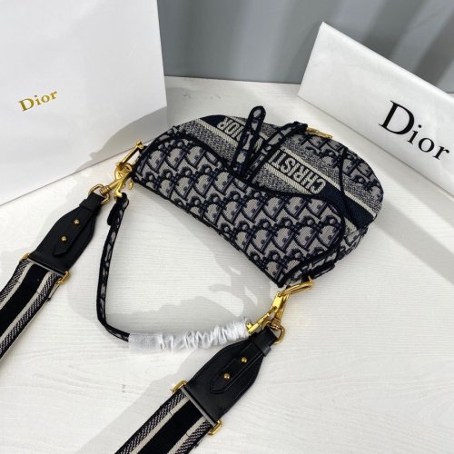 Dior Womens Bag Saddle Bag Luxury Brand Fashion SADDLE BAG Blue Dior Oblique Embroidered Velvet