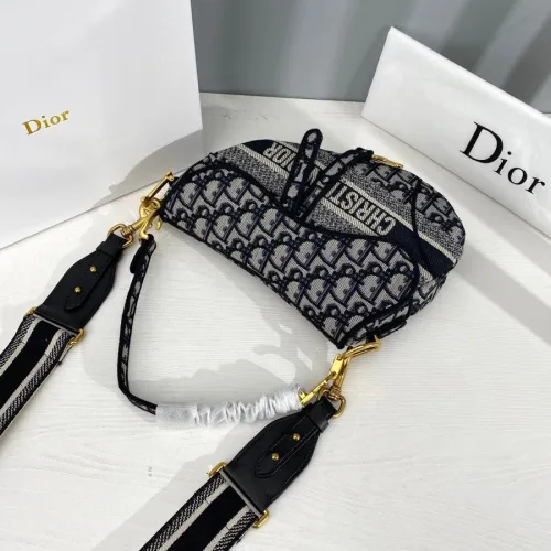Dior Womens Bag Saddle Bag Luxury Brand Fashion SADDLE BAG Blue Dior Oblique Embroidered Velvet