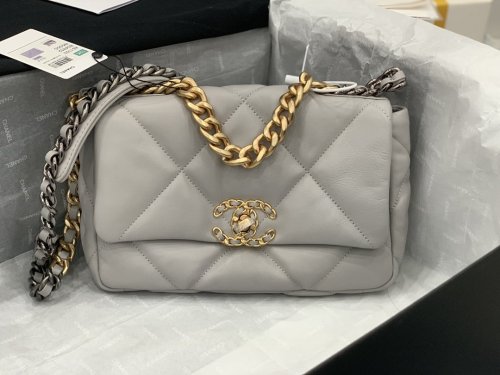 Chanel Womens Bags Shoulder Messenger Bags Chanel 19 Flap Bag Luxury Brand with Original Box