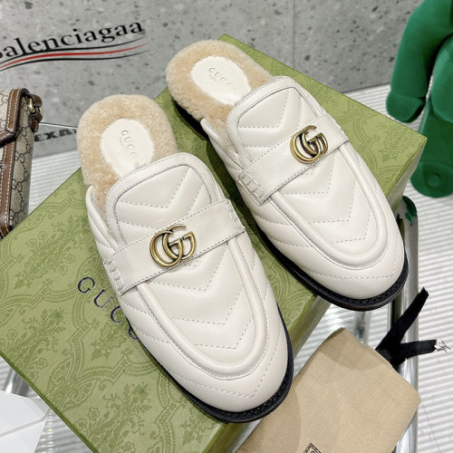 Gucci Womens Shoes Casual Loafers Design Luxury Brand Leather Princetown with Original Box