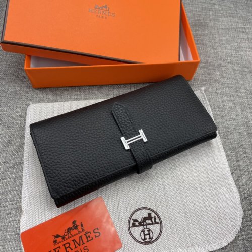 Hermes Womens Mens Wallets Purse Long Clutch Leather Design Coin Bag with Original Box