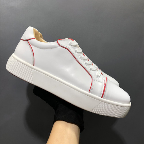 Christian Louboutin Mens Shoes Luxury Brand Red Bottom Design Louis Junior Spikes Flat with Original Box CL sneakers